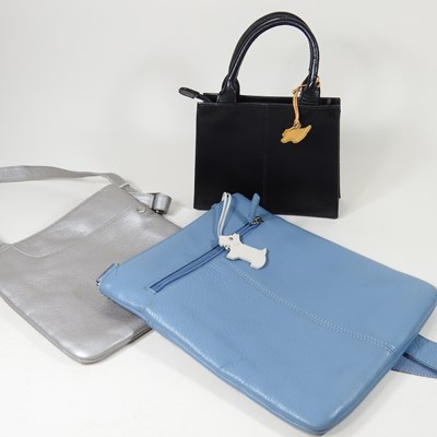 Lot 483 - A Radley pale blue leather ladies handbag, 22...