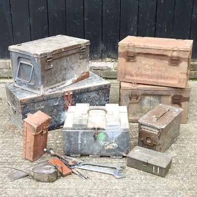 Lot 516 - A collection of ammunition boxes, to include...