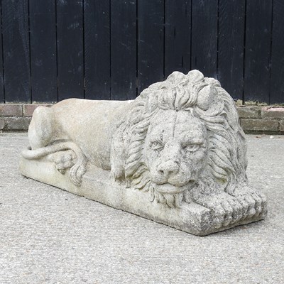 Lot 6 - A large reconstituted stone garden statue of a...