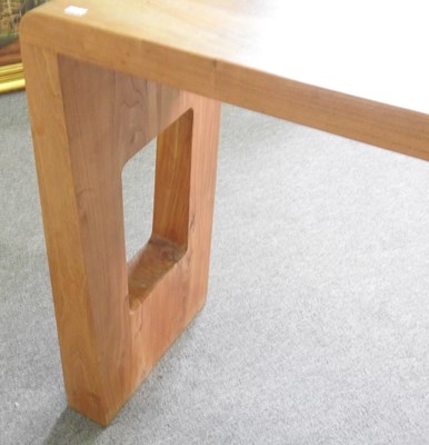 Lot 578 - A modern Swedish console table, of angular shape