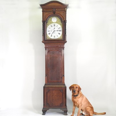 Lot 364 - A good late 19th century oak cased longcase...