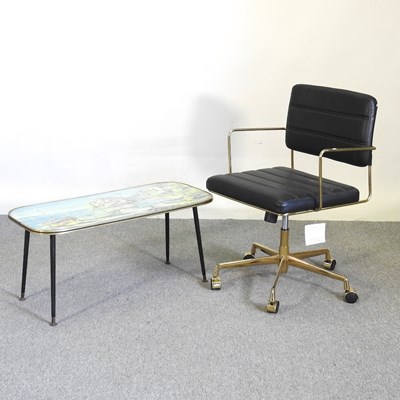 Lot 425 - A 1950's coffee table, together with a modern...