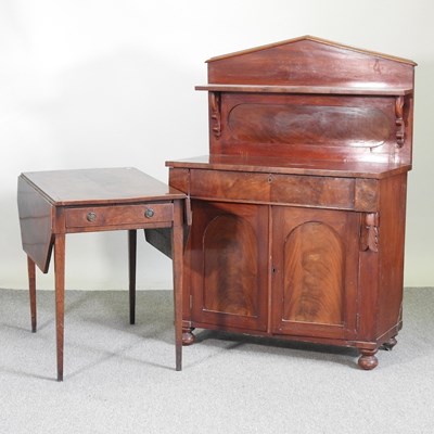 Lot 420 - A Victorian chiffonier, 92cm wide, together...