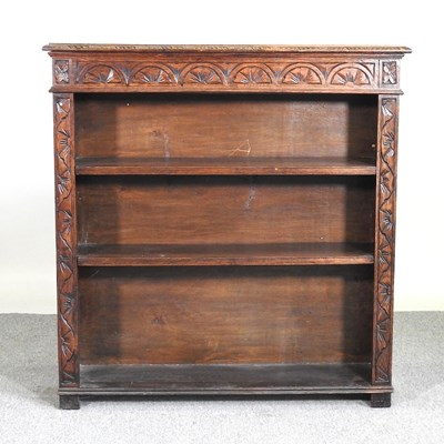 Lot 248 - An early 20th century dwarf open bookcase,...