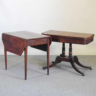 Lot 237 - A Regency mahogany folding card table,...