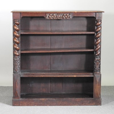 Lot 229 - An early 20th century dwarf open bookcase