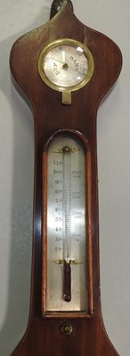 Lot 59 - A 19th century mahogany cased wheel barometer