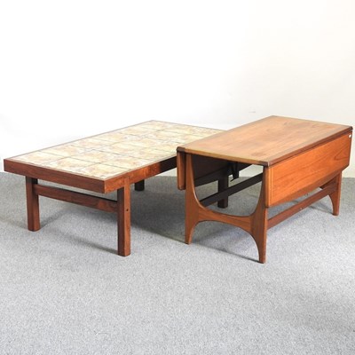 Lot 468 - A 1960's Stonehill teak drop leaf coffee table,...