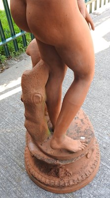Lot 91 - A life size terracotta garden statue of Venus...