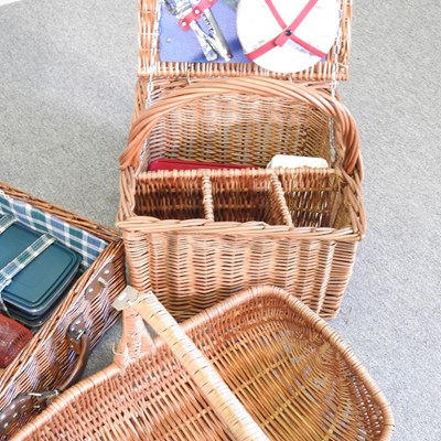 Lot 133 - A Harrods picnic basket, 40cm wide, together...