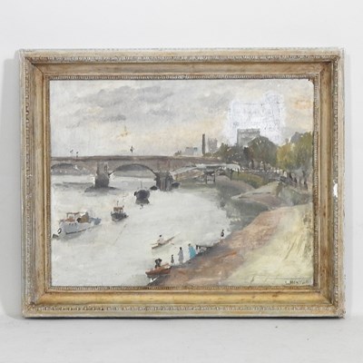 Lot 75 - George Leslie Hunter, 1877-1931, a bridge over...