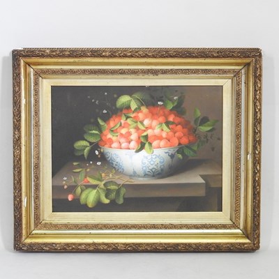 Lot 414 - After Edward Ladell, still life with fruit,...