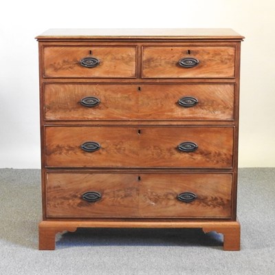 Lot 457 - A 19th century mahogany chest of drawers, on...