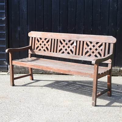 Lot 594 - A wooden garden bench