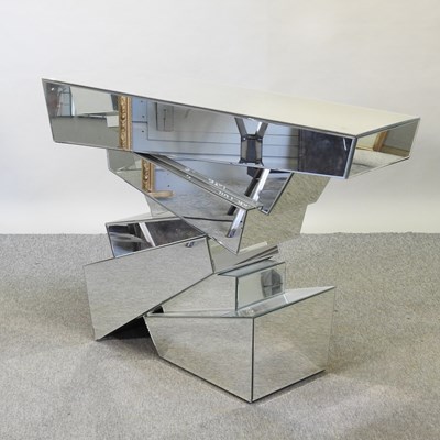 Lot 746 - A modern mirrored console table