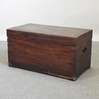 Lot 694 - A 19th century camphor wood trunk