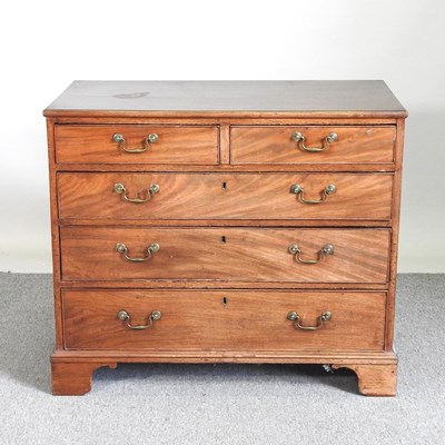 Lot 439 - A George III mahogany chest of drawers, on...