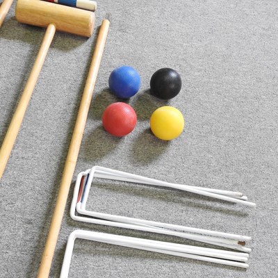 Lot 583 - A Jaques croquet set, in a wooden case, 107cm...