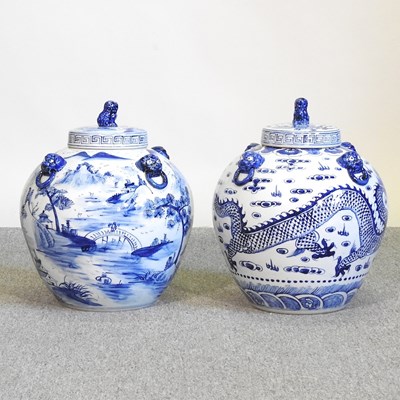 Lot 498 - A Chinese porcelain blue and white porcelain...