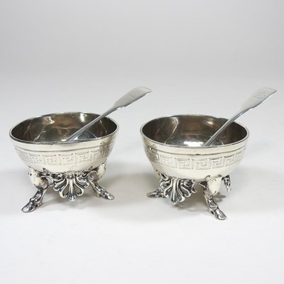 Lot 6 - A pair of Victorian silver open salts, each of...