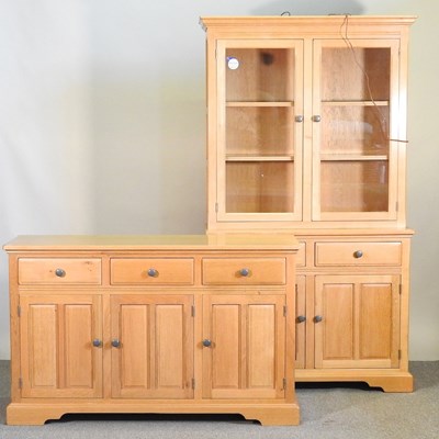 Lot 67 - A modern light oak sideboard, together with a...