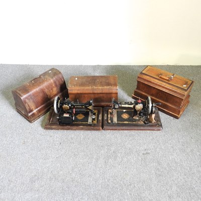 Lot 275 - A collection of four 19th century hand sewing...