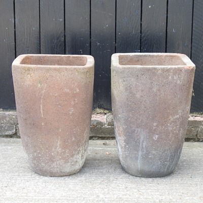 Lot 242 - A pair of stoneware garden pots, 61cm high (2)