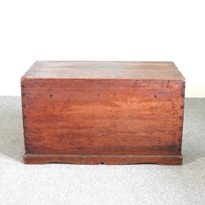 Lot 530 - A 19th century camphor wood trunk, with a...