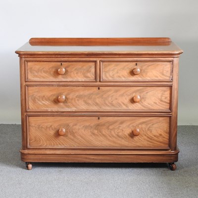 Lot 306 - A Victorian mahogany chest of drawers, on castors