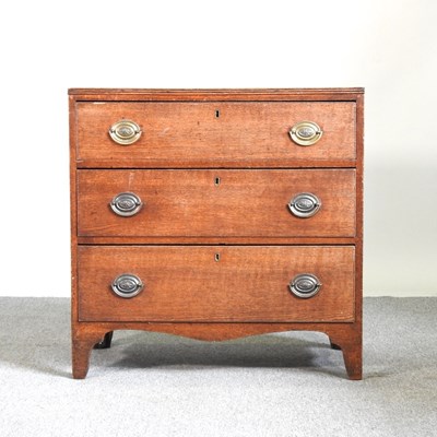 Lot 196 - A 19th century oak chest of drawers, on...