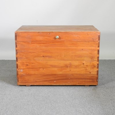 Lot 293 - An early 20th century camphor wood trunk, with...