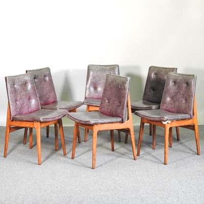 Lot 518 - A set of six 1960's Danish style oak and...