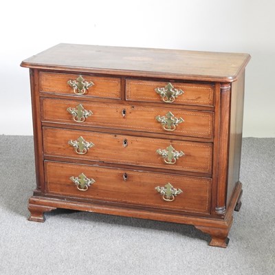 Lot 567 - A 19th century mahogany and inlaid chest, of...