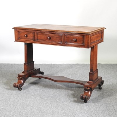 Lot 17 - A William IV mahogany writing table,...