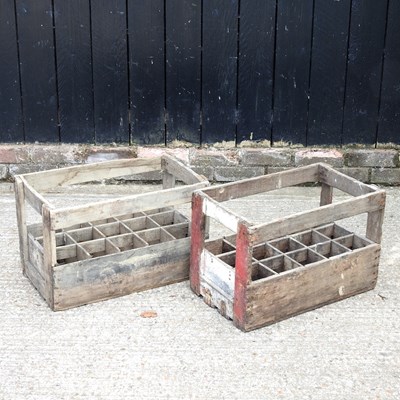 Lot 14 - Two French wooden bottle crates (2)