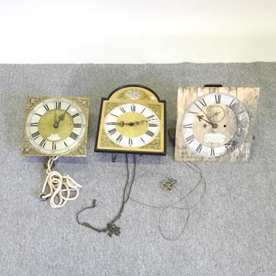 Lot 187 - An 18th century brass thirteen inch clock dial,...