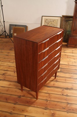 Lot 4 - A Danish teak chest of six long drawers, 1960s,...