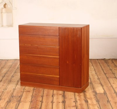 Lot 85 - A Danish teak compactum chest, 1960's, having...