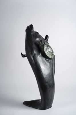 Lot 20 - Sadiq Rabee (b.1950), a large bronze model of...