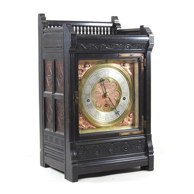 Lot 26 - A 19th century aesthetic bracket clock, with a...