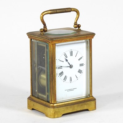 Lot 48 - A 19th century brass cased carriage clock, the...