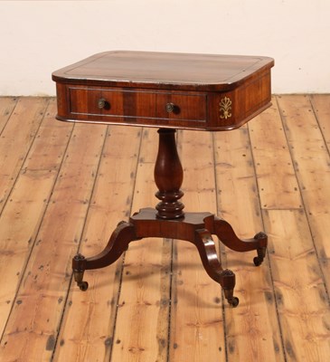 Lot 183 - A Regency rosewood and floral brass inlaid...