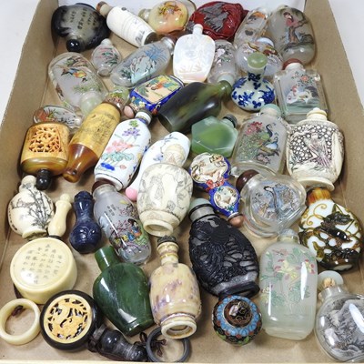 Lot 429 - A collection of Chinese scent bottles, to...