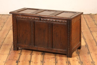 Lot 262 - An oak coffer, 18th century, having...