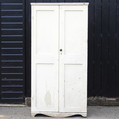 Lot 482 - An early 20th century white painted cupboard,...