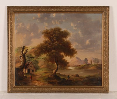 Lot 99 - Continental school (19th century), river...