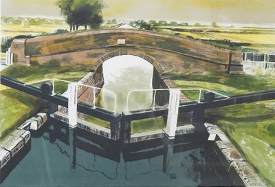 Lot 13 - Garrick Palmer (b.1933), Kennet Lock, signed...