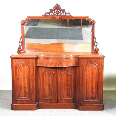 Lot 229 - A Victorian mahogany mirror back sideboard, of...