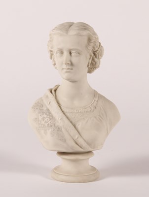 Lot 6 - A Copeland Parian bust of Princess Alexandra,...