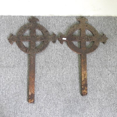 Lot 52 - Two 19th century cast iron markers, one...